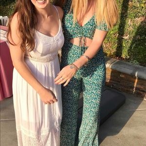 Skylar+Madison Jumpsuit, teal floral